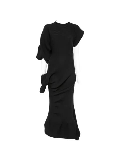 Life Form asymmetric ribbed-knit midi dress by ISSEY MIYAKE