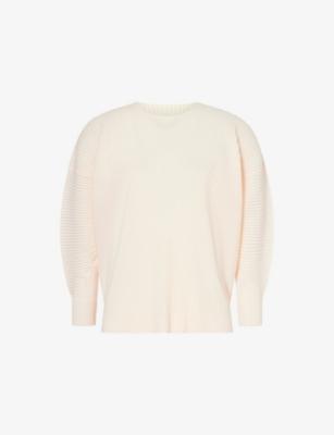 Long-Sleeve Crew-Neck Knit Top by ISSEY MIYAKE