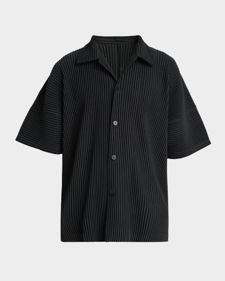 Men's Monthly Colors July Pleated Short-Sleeve Shirt by ISSEY MIYAKE
