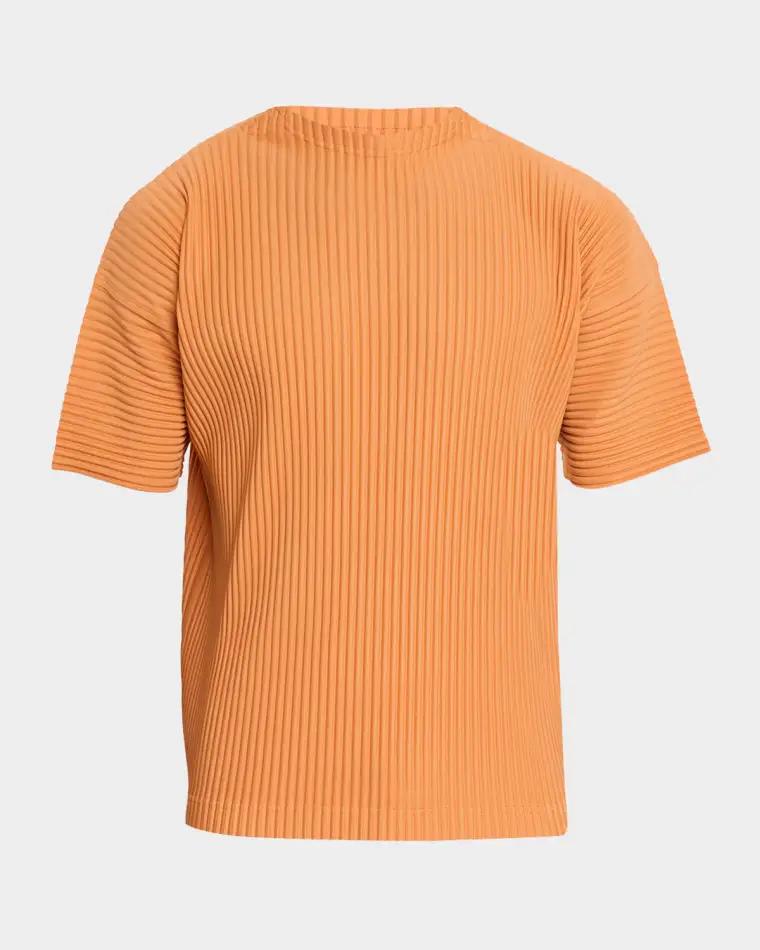 Men's Monthly Colors Mock-Neck Short-Sleeve Shirt by ISSEY MIYAKE