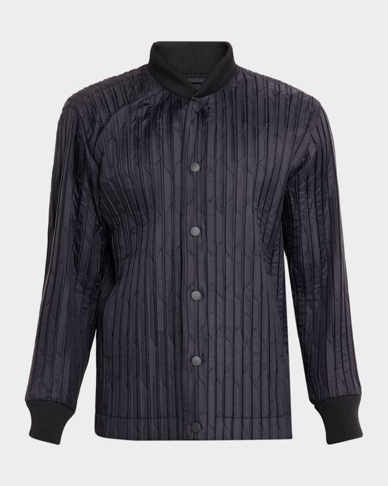 Men's Padded Pleats Bomber Jacket by ISSEY MIYAKE