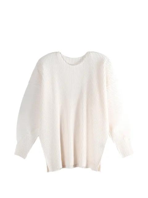 Monthly Colors: January pleated crew neck top by ISSEY MIYAKE