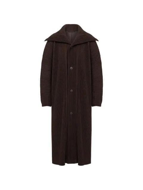 Monthly Colors January plissé-effect coat by ISSEY MIYAKE