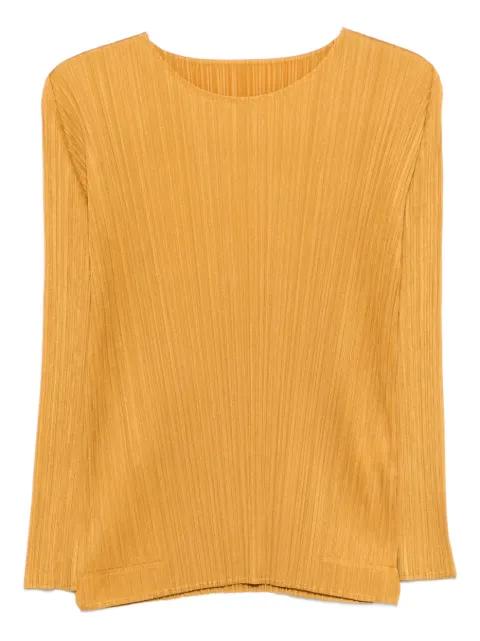 Monthly Colors : September pleated long-sleeve blouse by ISSEY MIYAKE