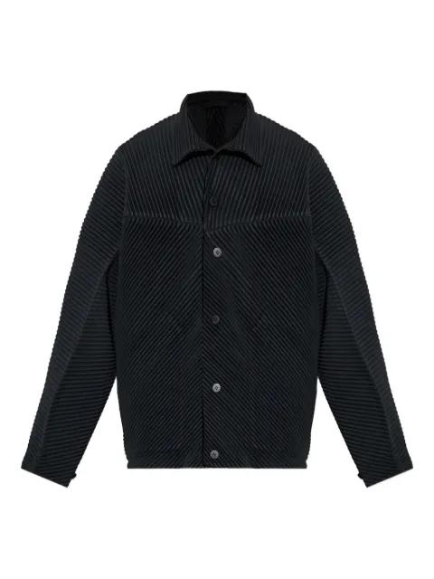 Monthly Colors: September plissé buttoned overshirt by ISSEY MIYAKE
