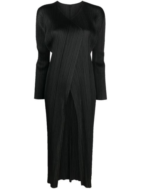 Monthly Colors plissé single-breasted coat by ISSEY MIYAKE
