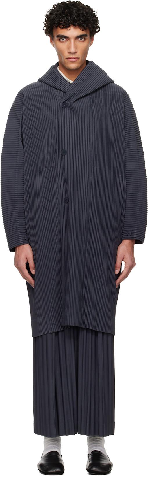 Navy Monthly Colors December Coat by ISSEY MIYAKE