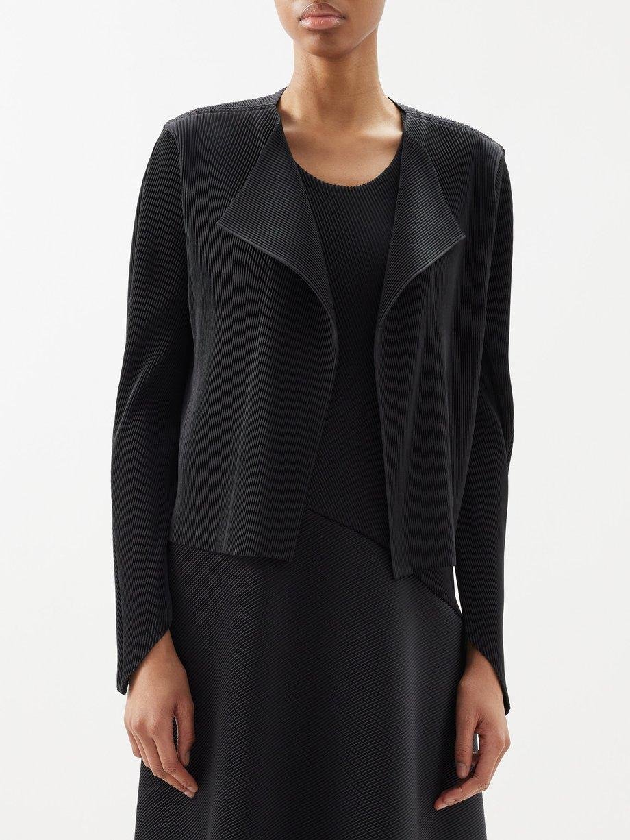 Open-front technical-pleated cardigan by ISSEY MIYAKE