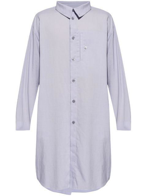 PL Ramie folded-yoke longline shirt by ISSEY MIYAKE