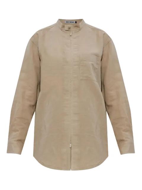 Paper-Esque U button-up shirt by ISSEY MIYAKE