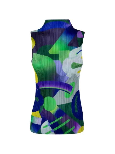 Playground abstract-print pleated T-shirt by ISSEY MIYAKE