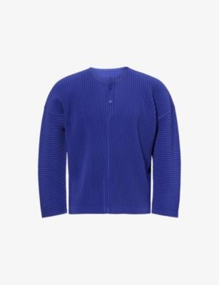 Pleated Henley-Neck Woven Top by ISSEY MIYAKE