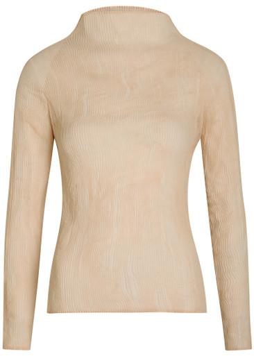 Pleated chiffon top by ISSEY MIYAKE