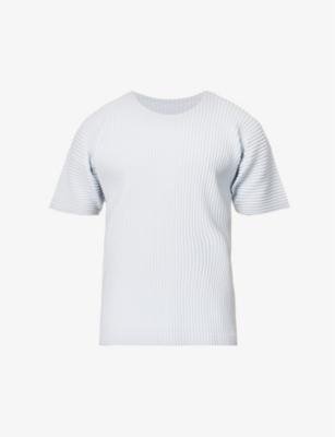 Pleated regular-fit woven T-shirt by ISSEY MIYAKE
