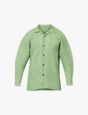Pleated relaxed-fit knitted shirt by ISSEY MIYAKE