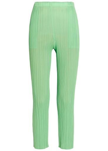 Pleated tapered-leg woven trousers by ISSEY MIYAKE
