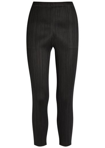 Pleated tapered-leg woven trousers by ISSEY MIYAKE