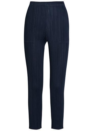 Pleated tapered-leg woven trousers by ISSEY MIYAKE