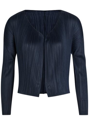 Pleated woven cardigan by ISSEY MIYAKE