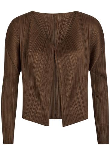 Pleated woven cardigan by ISSEY MIYAKE