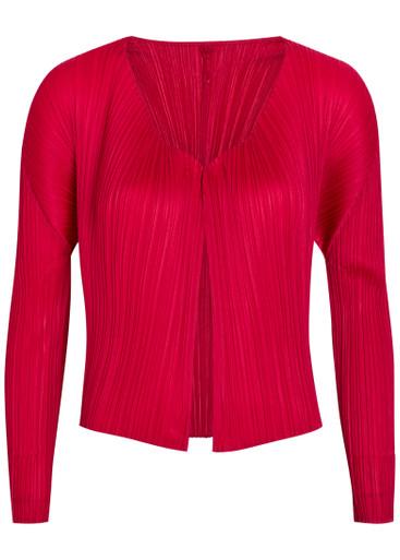 Pleated woven cardigan by ISSEY MIYAKE