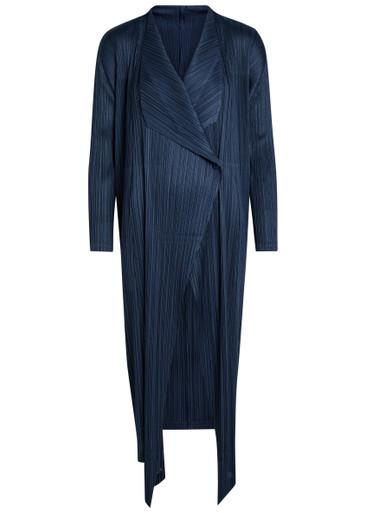 Pleated woven coat by ISSEY MIYAKE