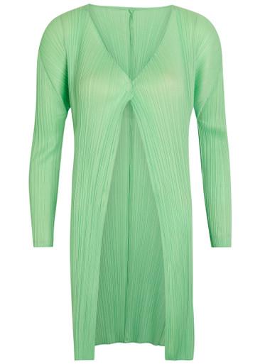 Pleated woven coat by ISSEY MIYAKE
