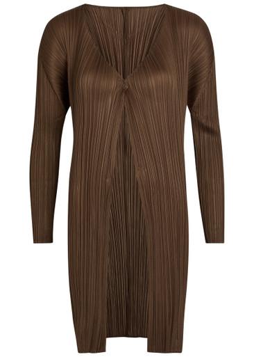 Pleated woven coat by ISSEY MIYAKE