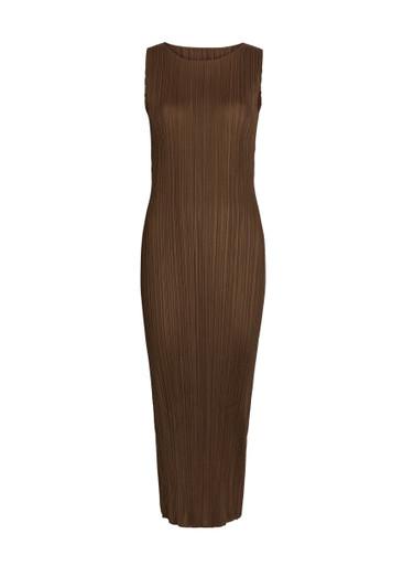 Pleated woven midi dress by ISSEY MIYAKE