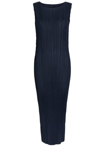Pleated woven midi dress by ISSEY MIYAKE