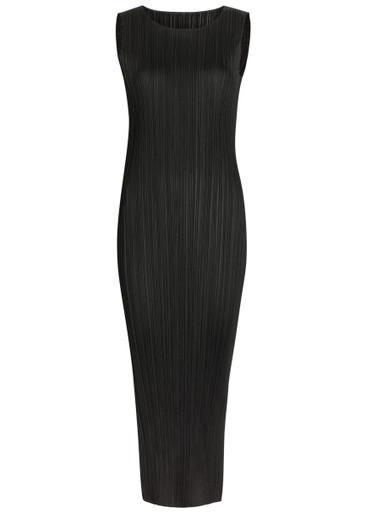 Pleated woven midi dress by ISSEY MIYAKE