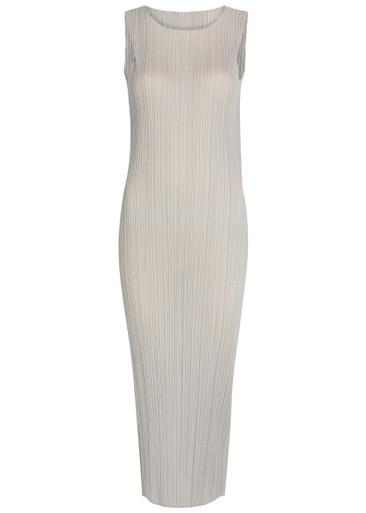 Pleated woven midi dress by ISSEY MIYAKE