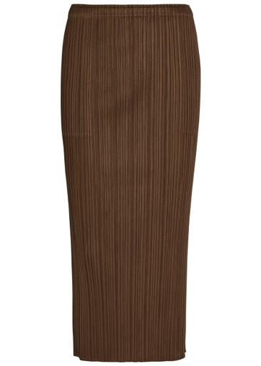 Pleated woven midi skirt by ISSEY MIYAKE