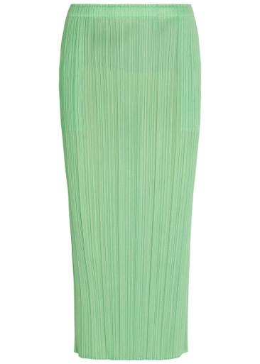 Pleated woven midi skirt by ISSEY MIYAKE