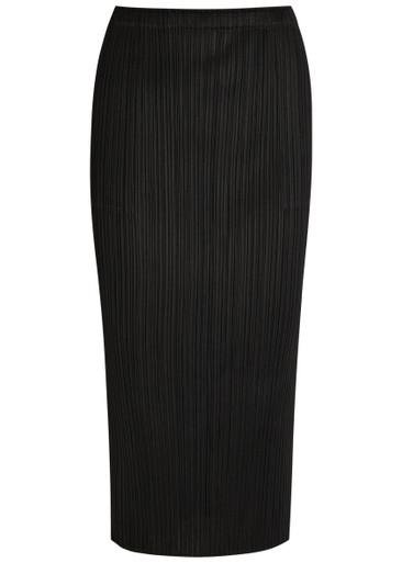 Pleated woven midi skirt by ISSEY MIYAKE