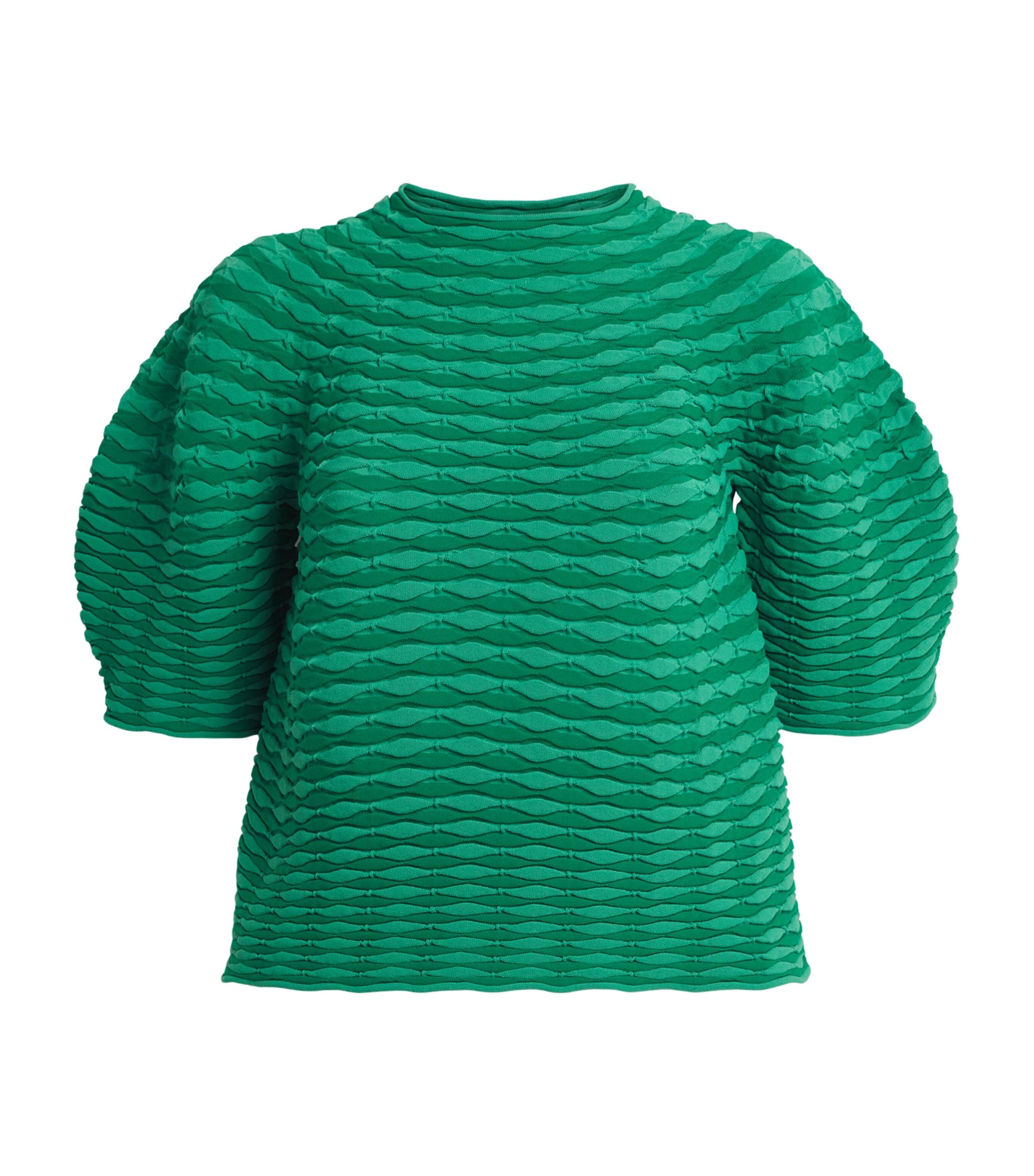 Pleats Please Issey Miyake Colourful Mushroom Knit Top by ISSEY MIYAKE
