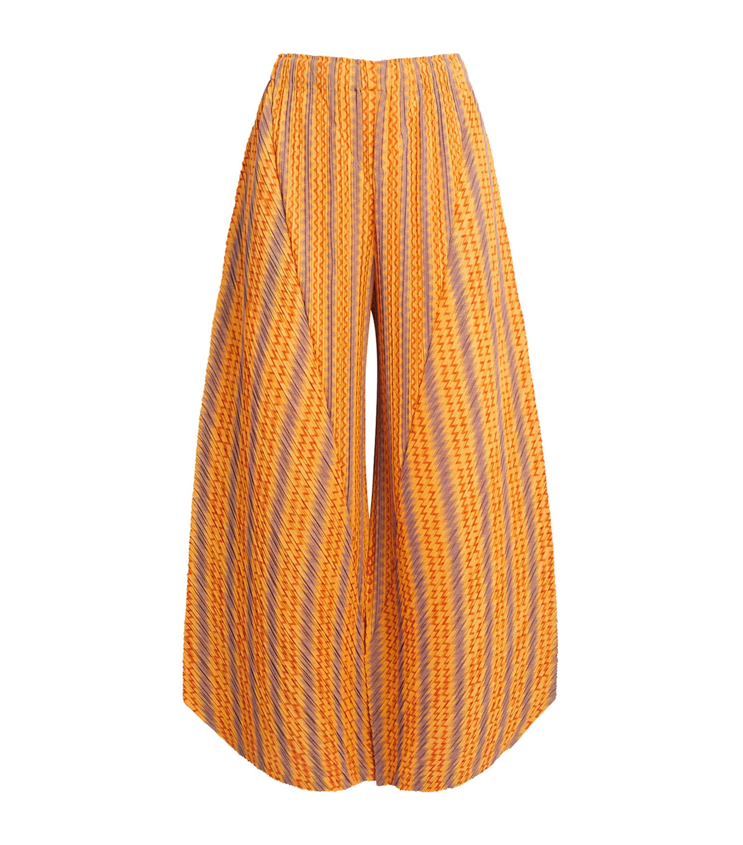Pleats Please Issey Miyake Cotton-Blend Zigzag Trousers by ISSEY MIYAKE