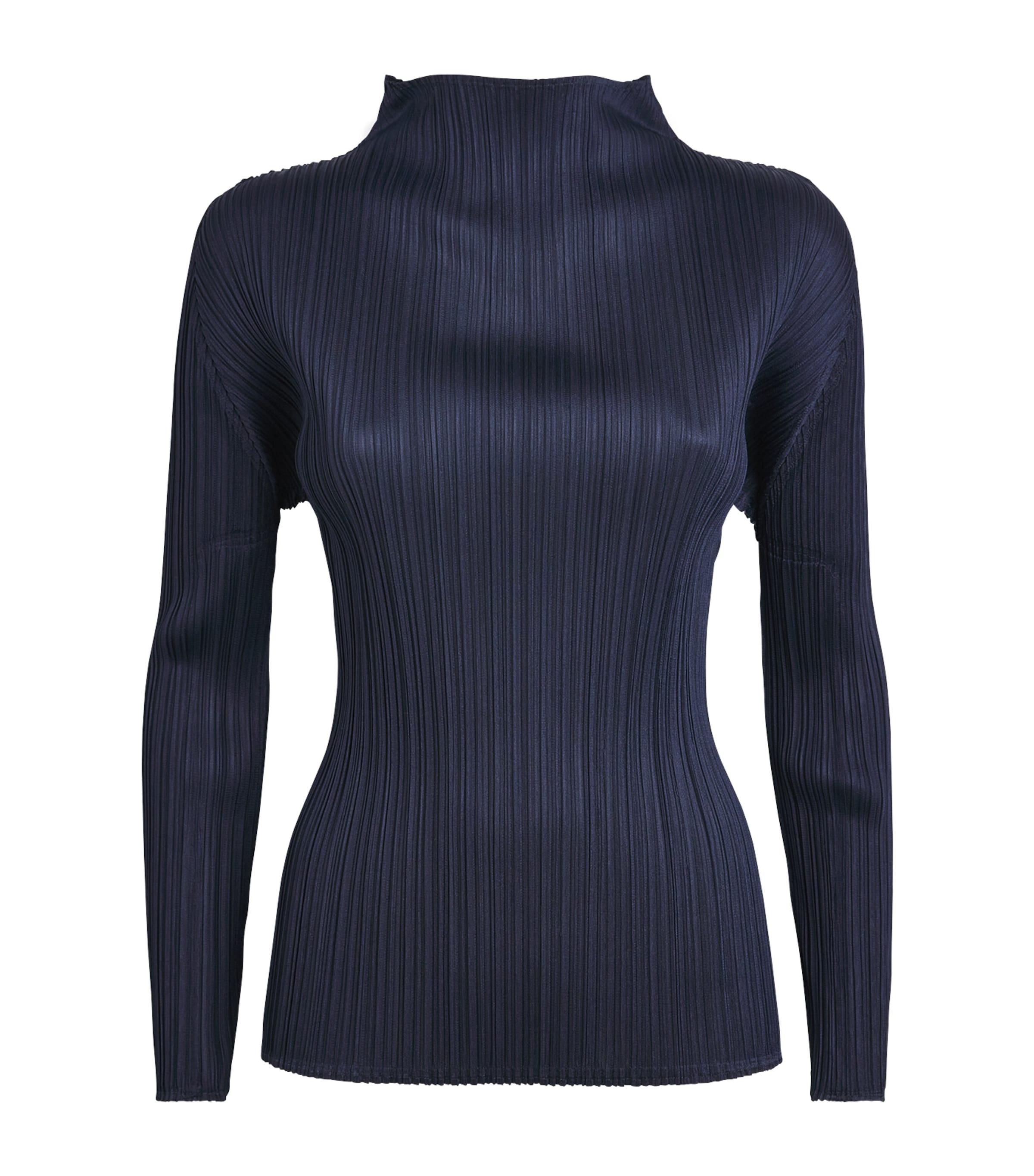 Pleats Please Issey Miyake New Colorful Basics 4 Long-Sleeve Top by ISSEY MIYAKE