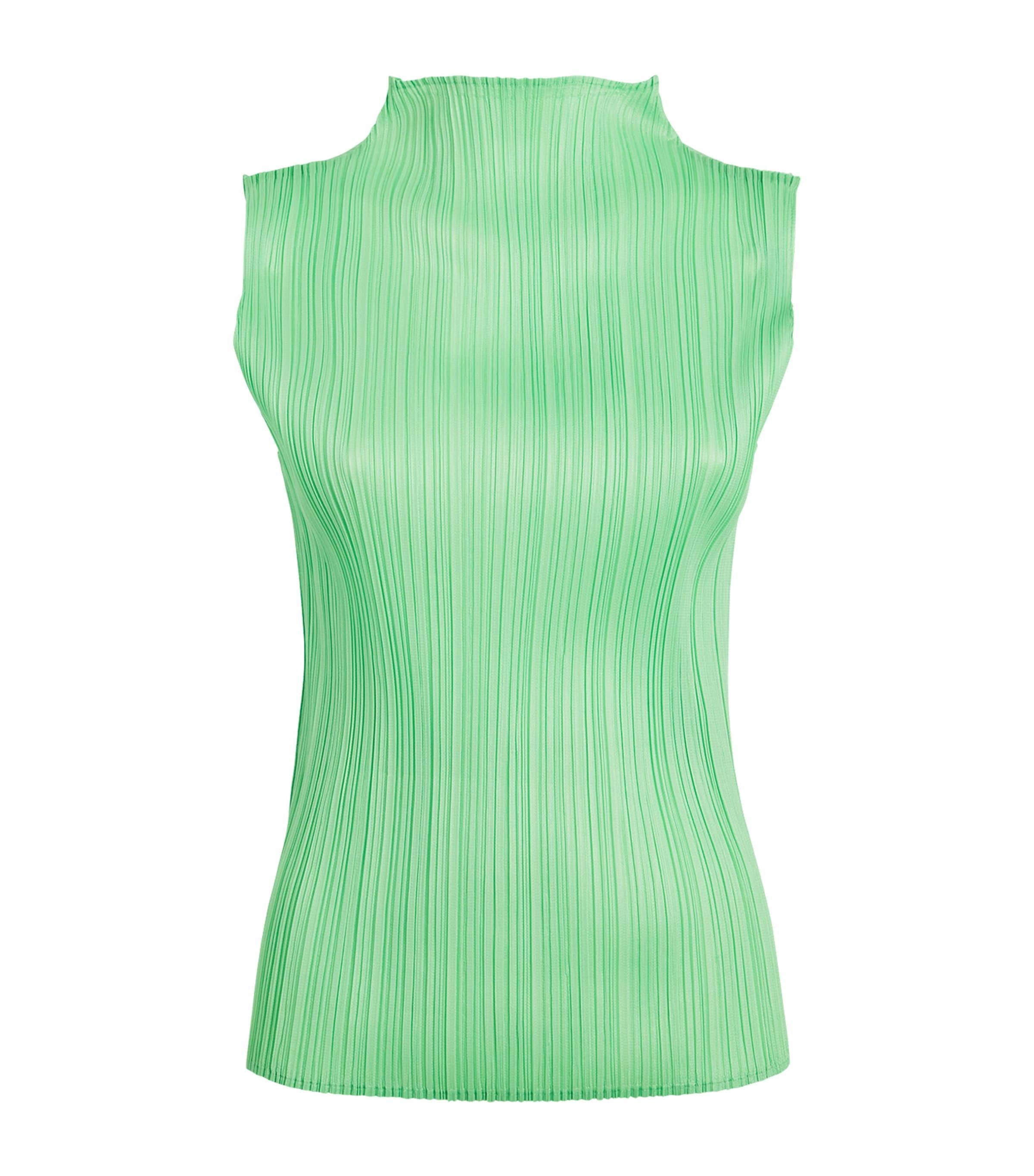 Pleats Please Issey Miyake New Colorful Basics 4 Sleeveless Top by ISSEY MIYAKE
