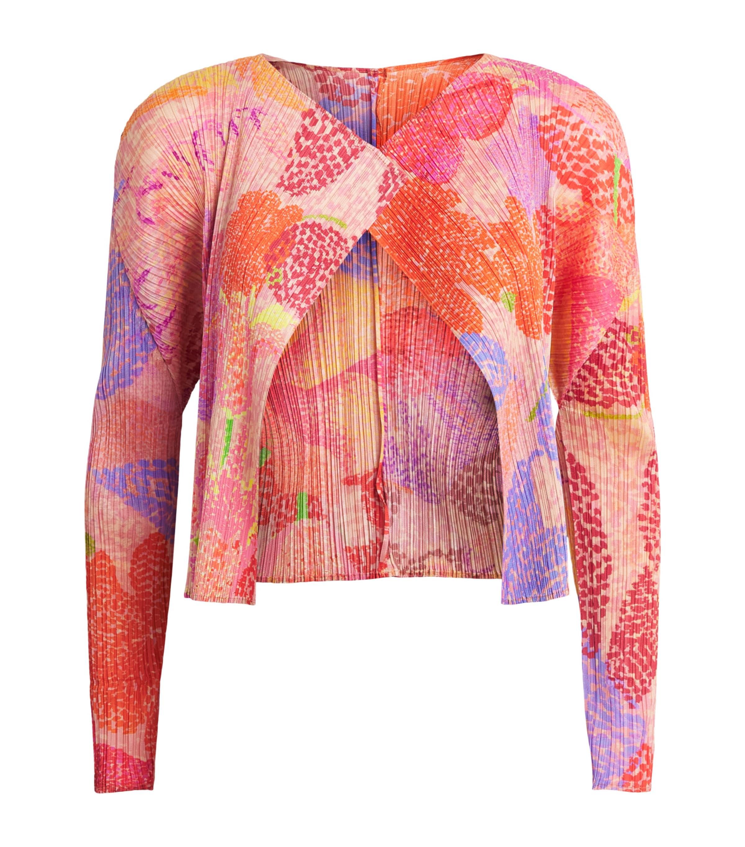 Pleats Please Issey Miyake Pleated Foggy Forest Cardigan by ISSEY MIYAKE