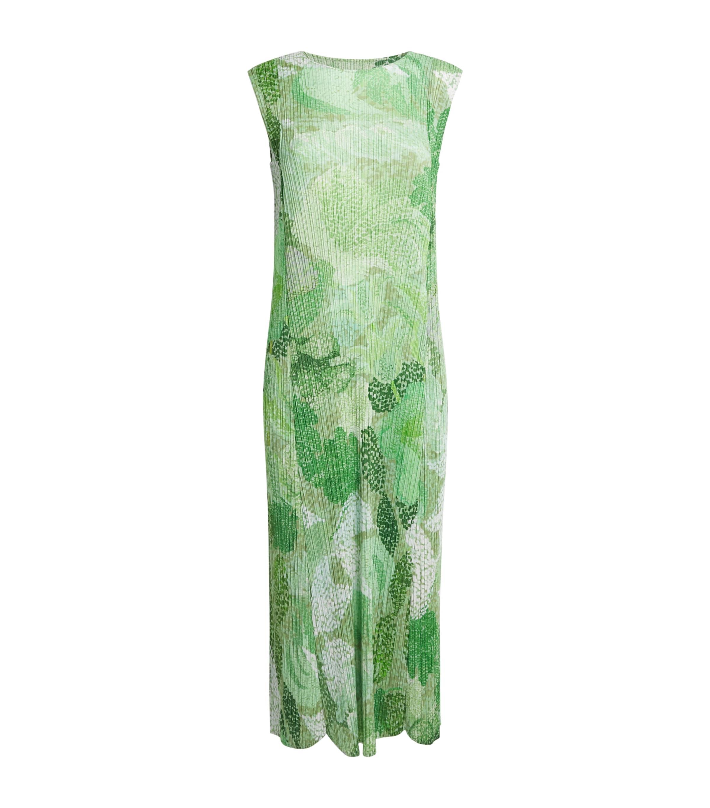Pleats Please Issey Miyake Pleated Foggy Forest Midi Dress by ISSEY MIYAKE