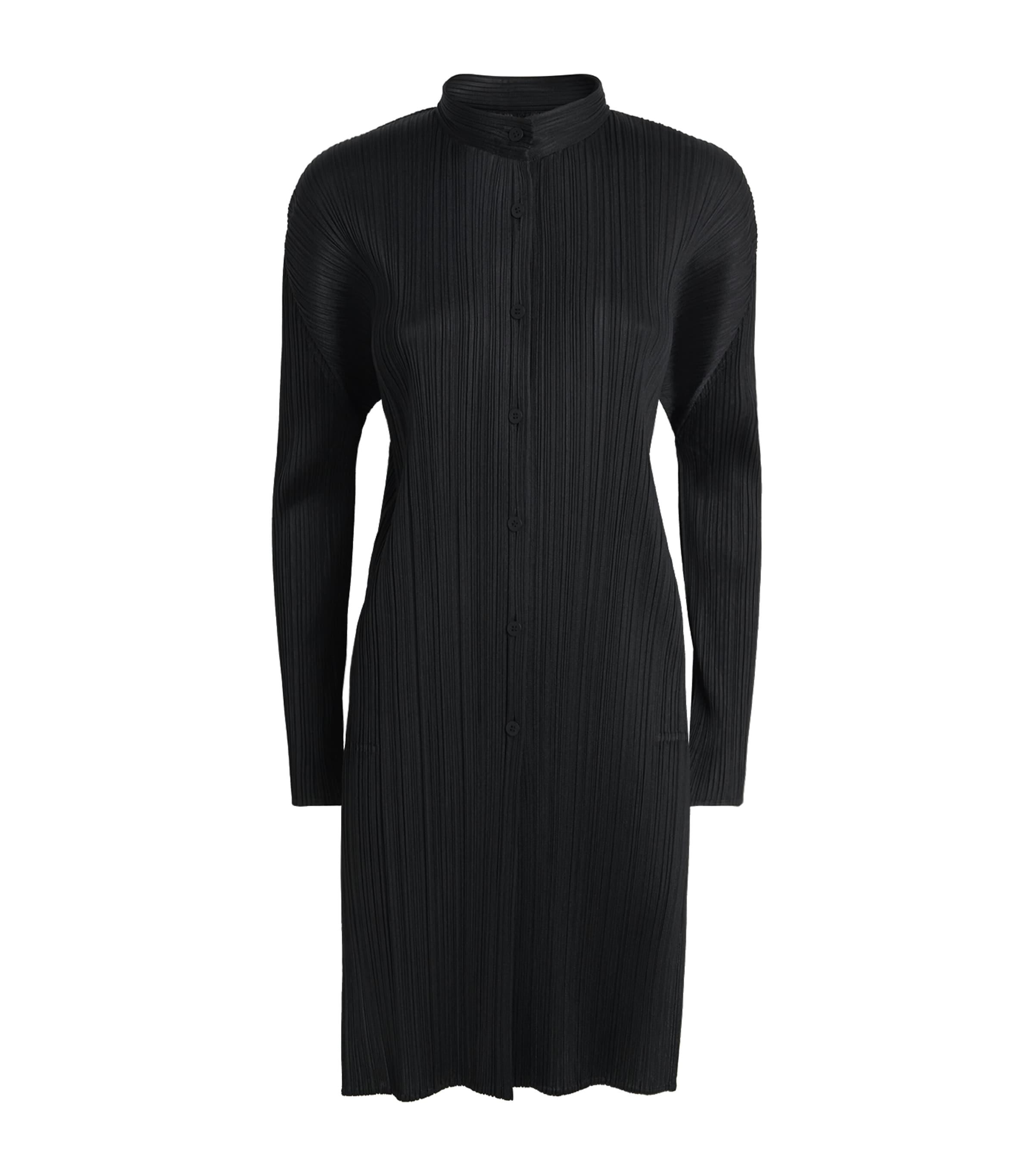 Pleats Please Issey Miyake Pleated Stand Collar Shirt by ISSEY MIYAKE