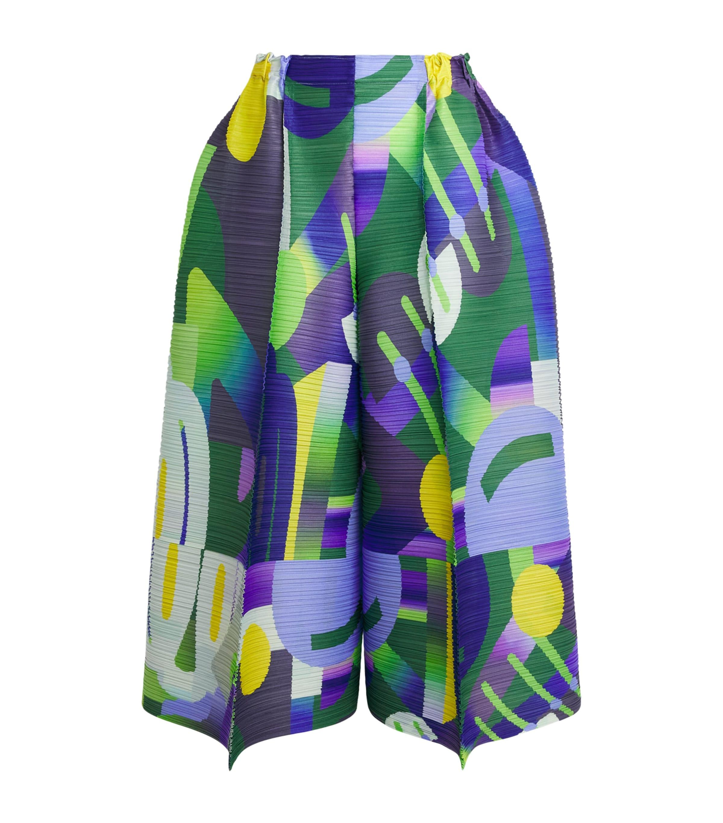 Pleats Please Issey Miyake Printed Playground Trousers by ISSEY MIYAKE