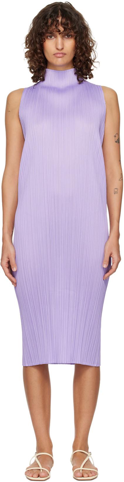 Purple Monthly Colors April Midi Dress by ISSEY MIYAKE