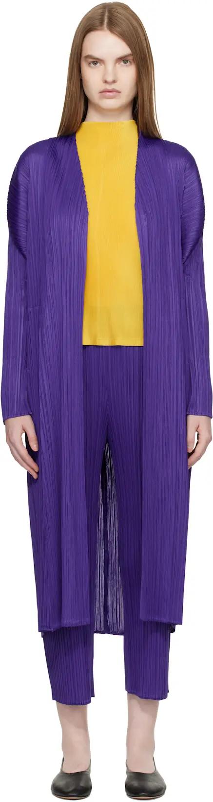 Purple Monthly Colors November Coat by ISSEY MIYAKE