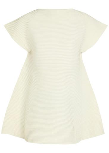 Ribbed-knit peplum mini dress by ISSEY MIYAKE