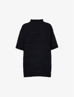 Ribbed relaxed-fit knitted top by ISSEY MIYAKE