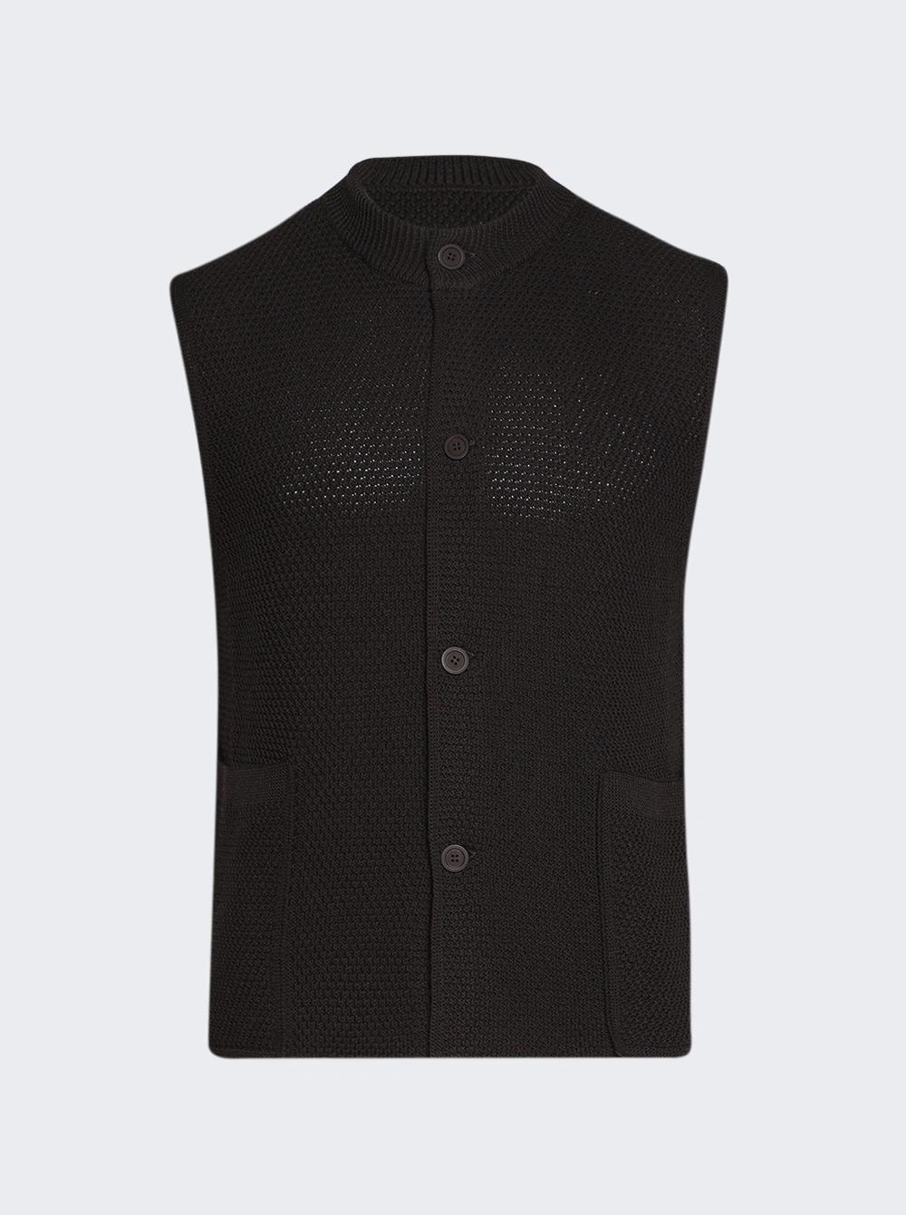 Rustic Knit Vest Brown  | The Webster by ISSEY MIYAKE