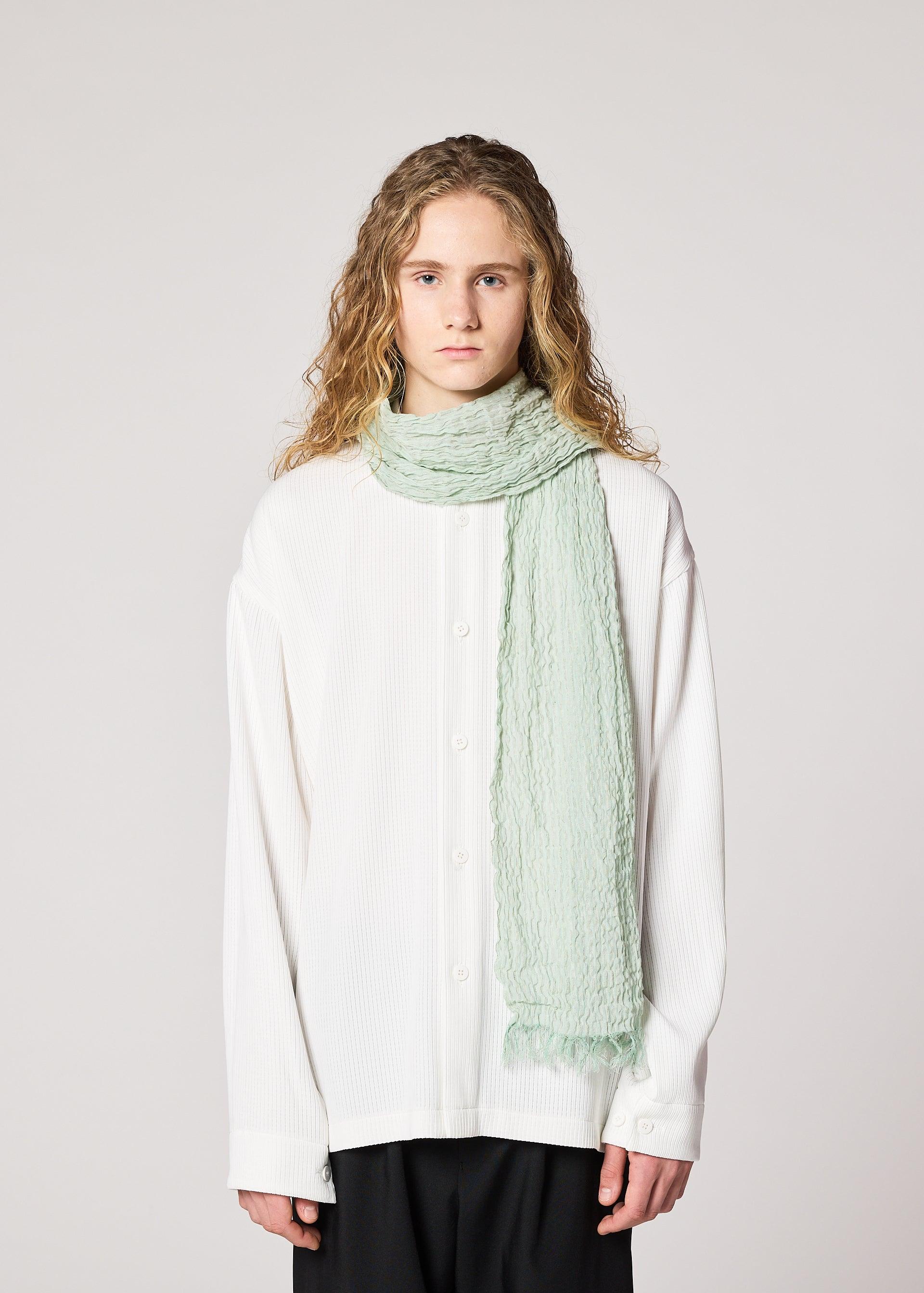 SHRINK BORDER STOLE by ISSEY MIYAKE