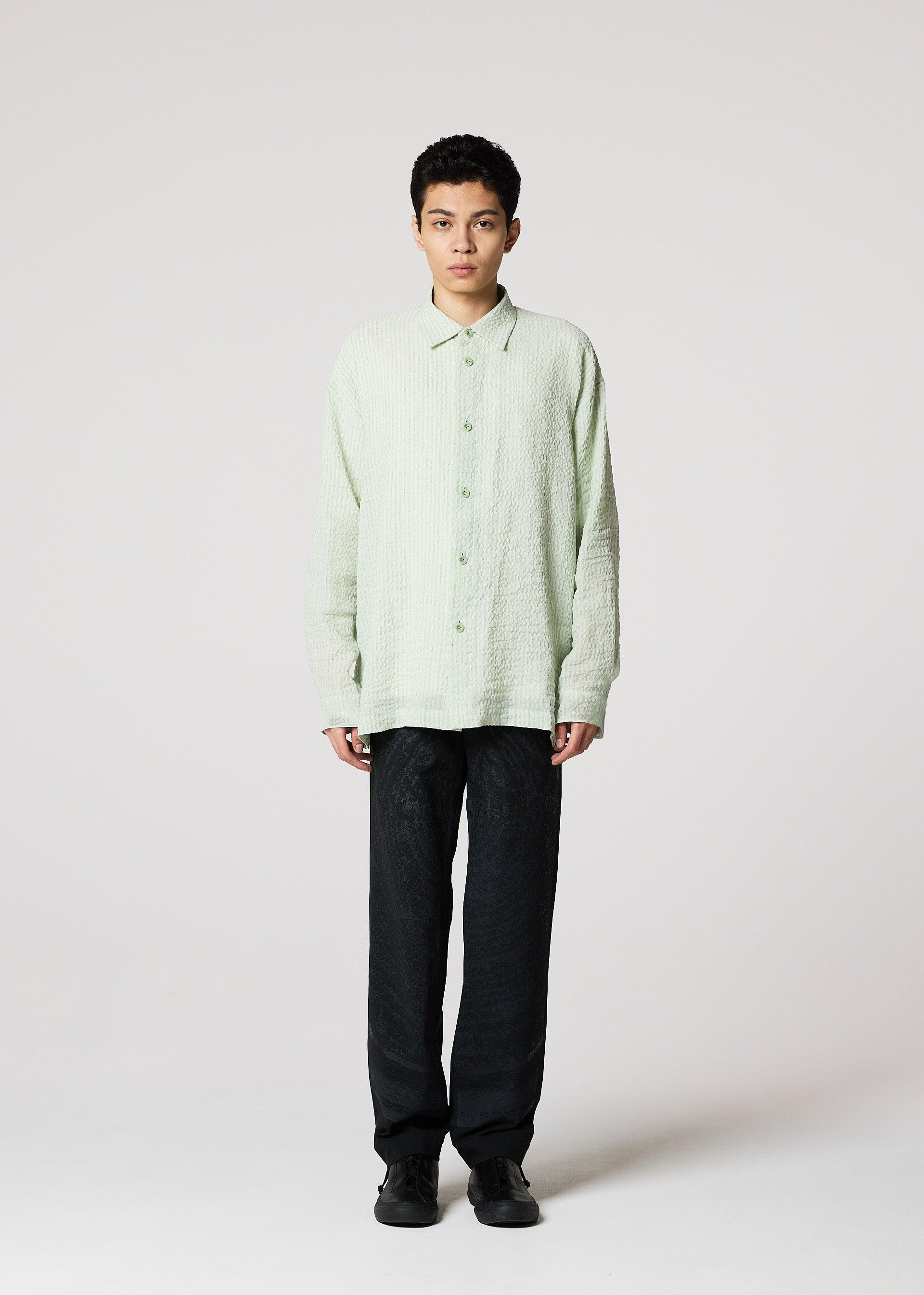 STRIPE LINEN SHRINK by ISSEY MIYAKE